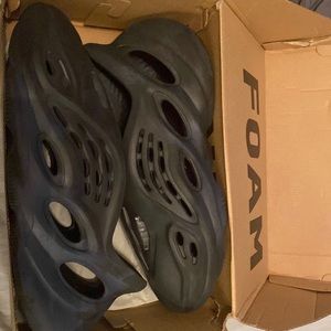 Navy blue and black yeezy